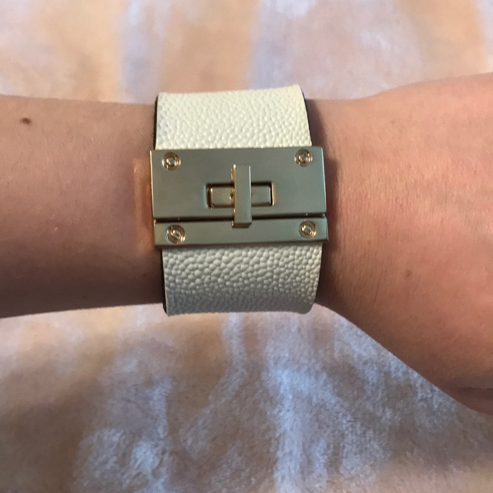 Express- White Cuff Bracelet
